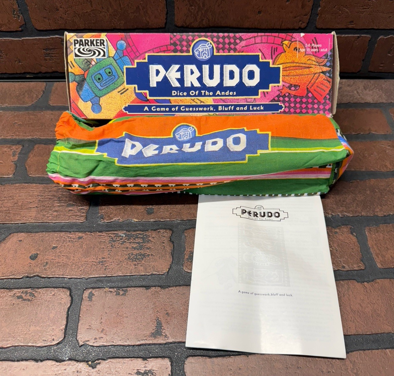 Perudo Dice Game Vintage 1994 Parker aka Liar’s Dice Game Complete Deluxe