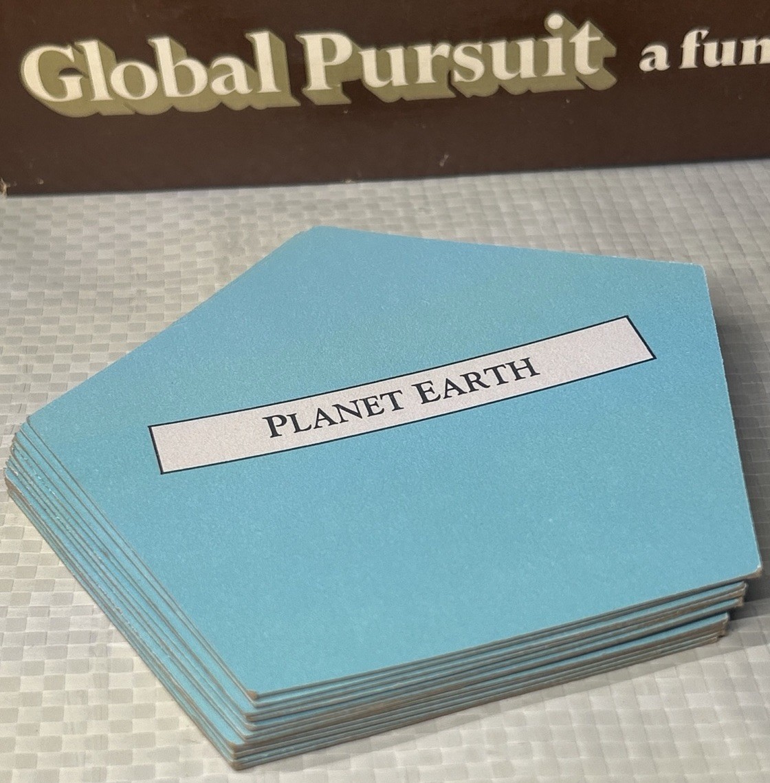 National Geographic Global Pursuit Blue Map Cards Planet Earth Replacement 1987