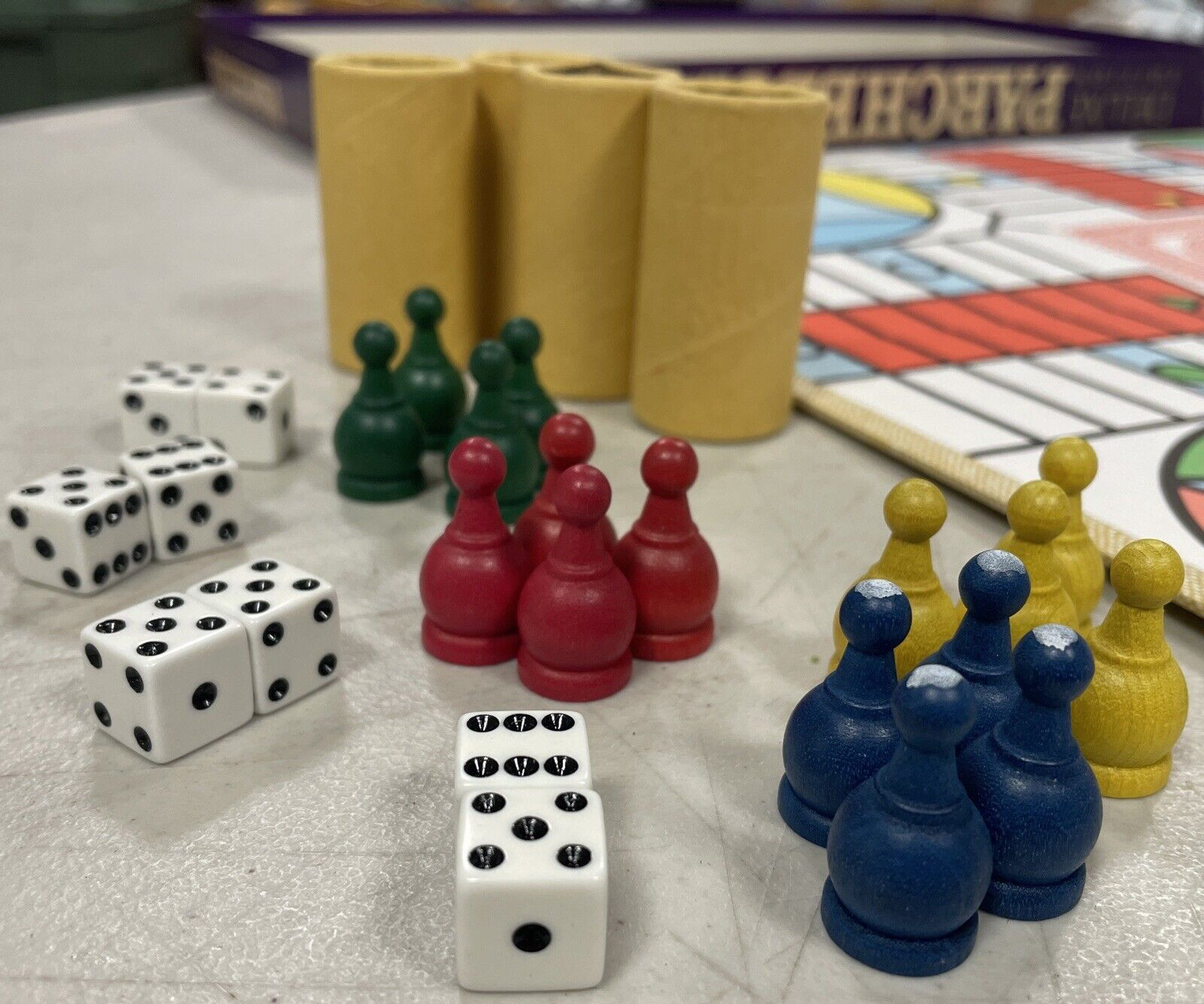 Milton Bradley Game Deluxe Edition Parcheesi Complete 1989