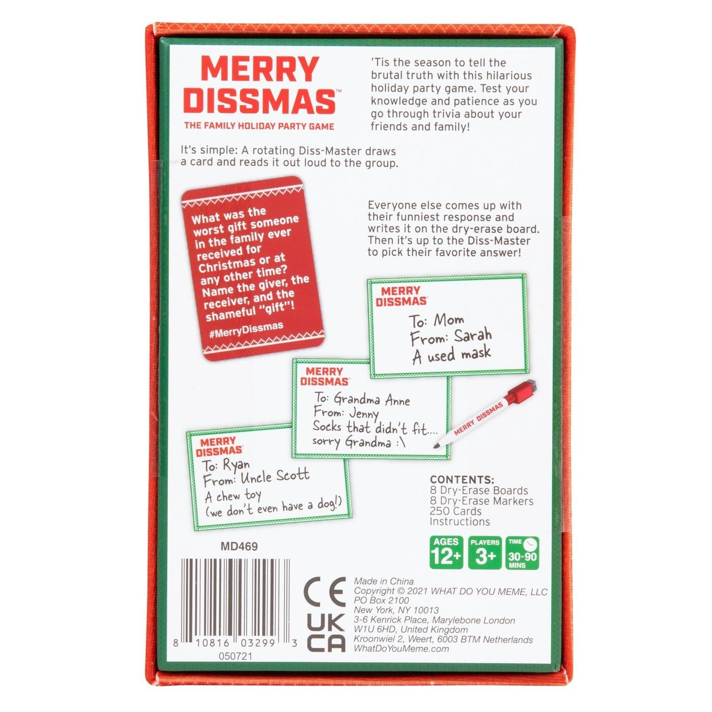 Merry Dissmas Game Christmas Holiday Family Party Game