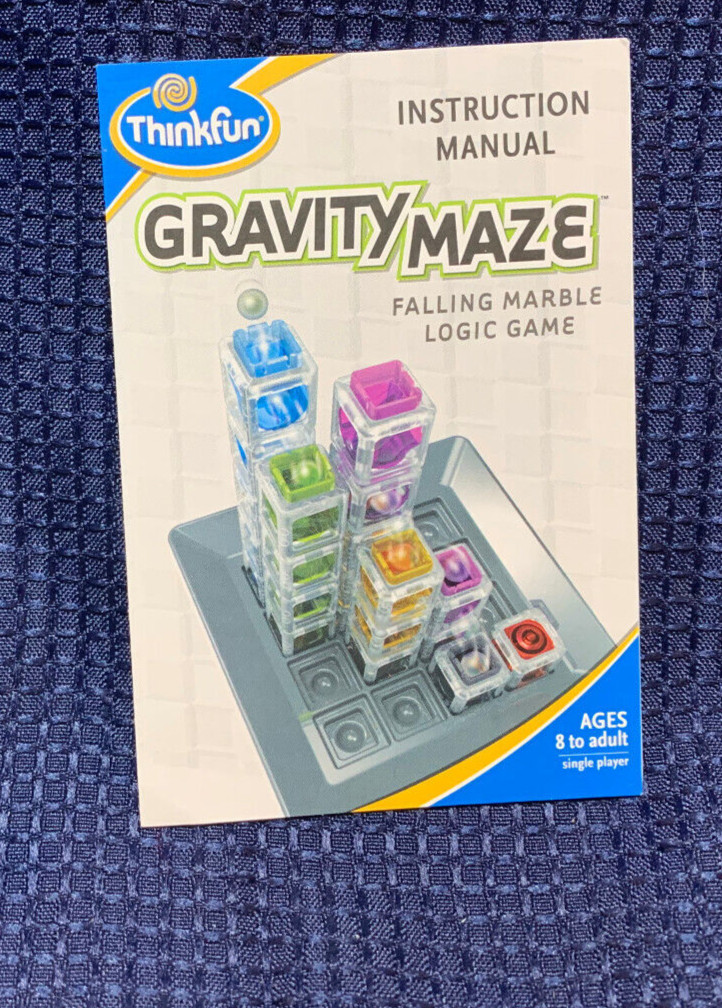 GRAVITY MAZE Falling Marble Logic Board Game 100% COMPLETE