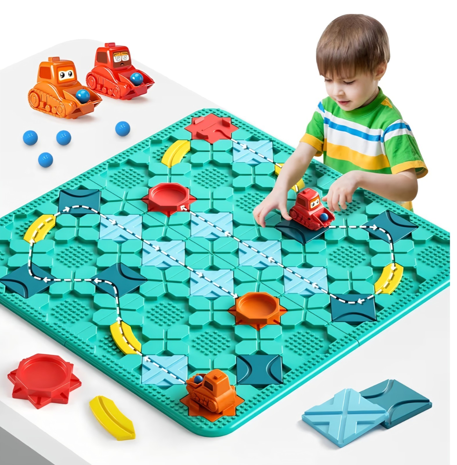 Logical Road Builder Games STEM Family Board Game, Large Educational Smart Brain