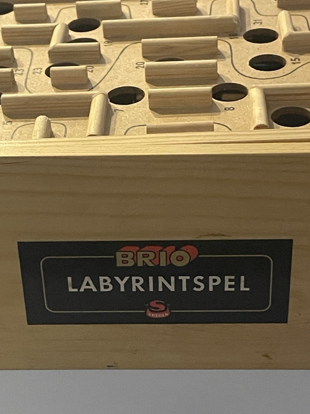 BRIO Labyrinth Wooden Maze Game Sweden 18376 Labyrintspel With Original Box