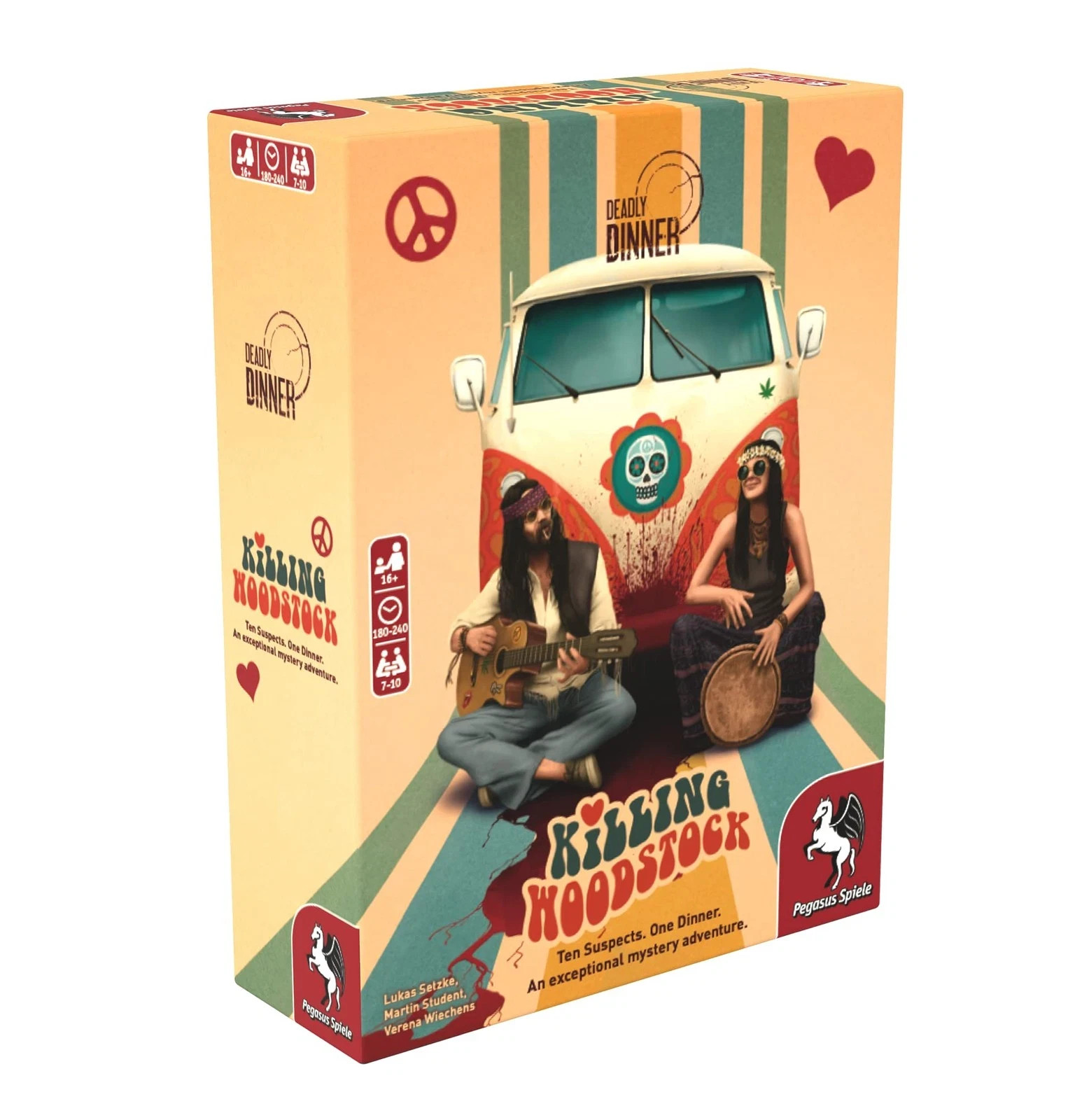 Pegasus Spiele- Deadly Dinner: Killing Woodstock Mystery Board Game- SEALED!!