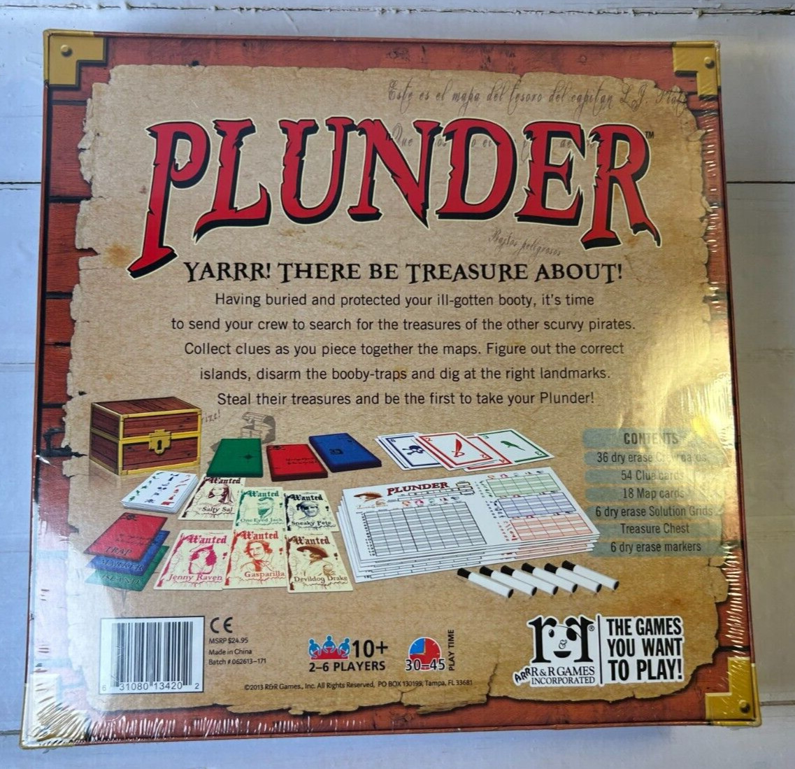 Plunder By R & R Games The Pirate Treasure Hunt Board Game