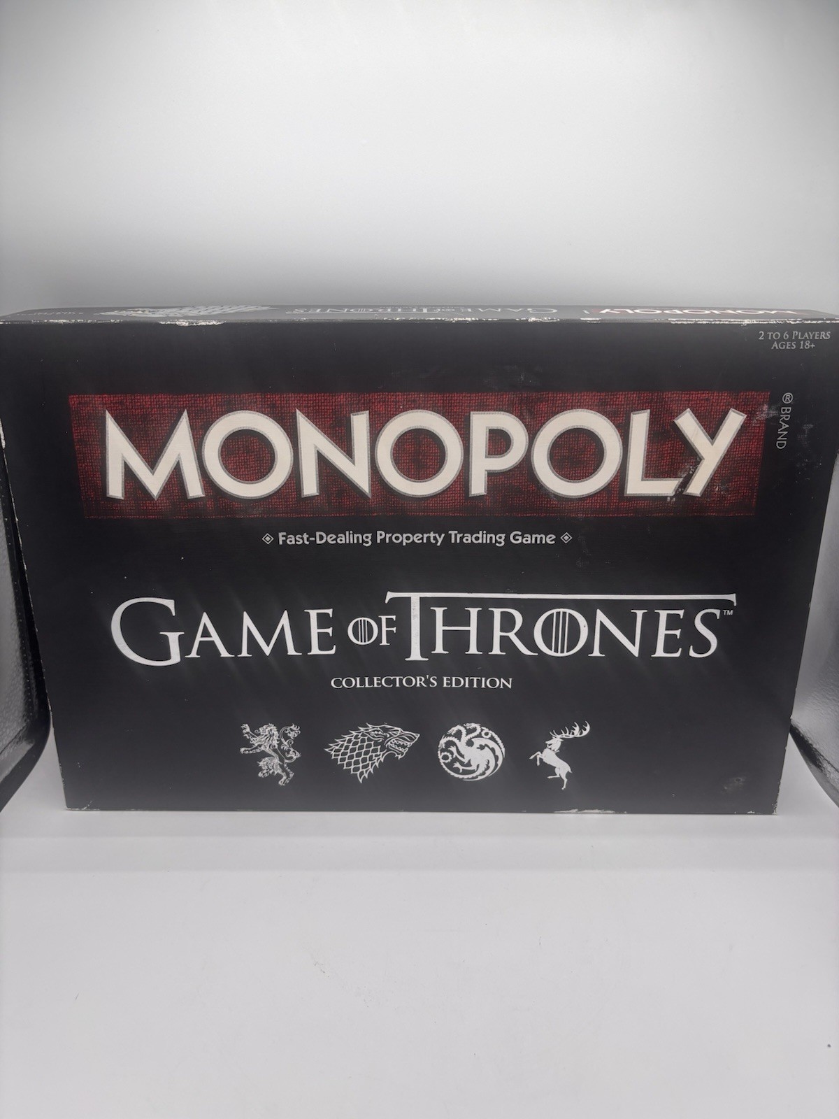 Monopoly Game of Thrones Collector’s Edition – Board Game Box Open Contents New