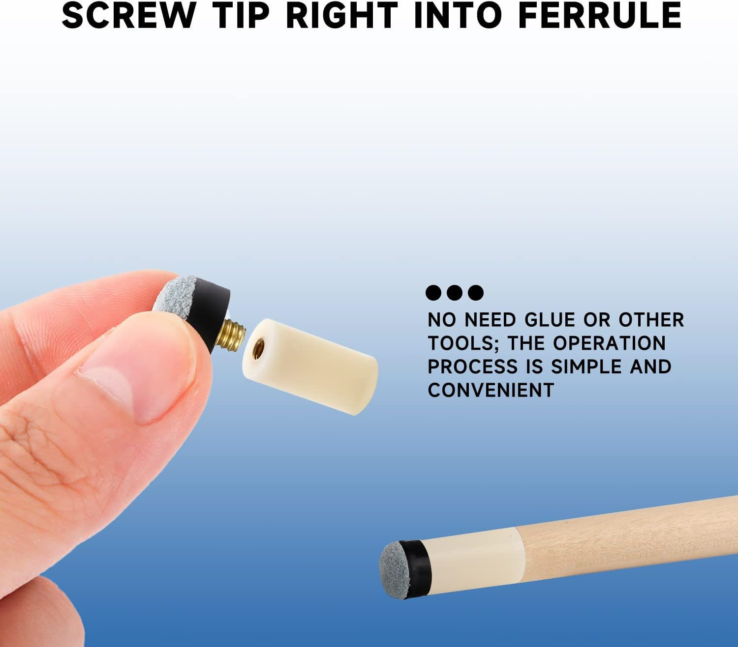 Puntas billar set 10 piezas 12mm 13mm suaves duras reemplazo tacos nylon blanco