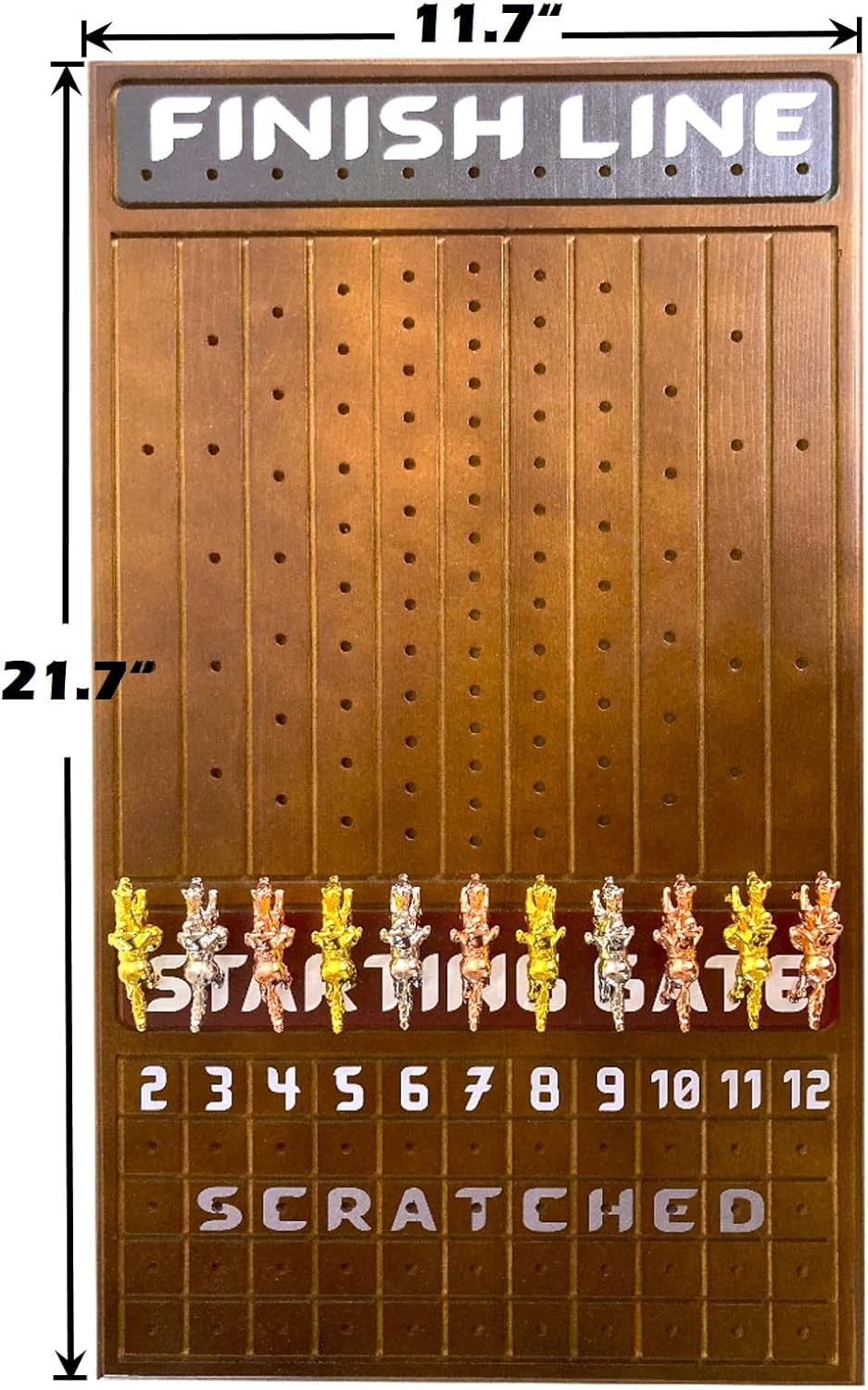 Horse Racing Game for Adults, Horse Race Board Game with 11 Luxurious Metal Hors