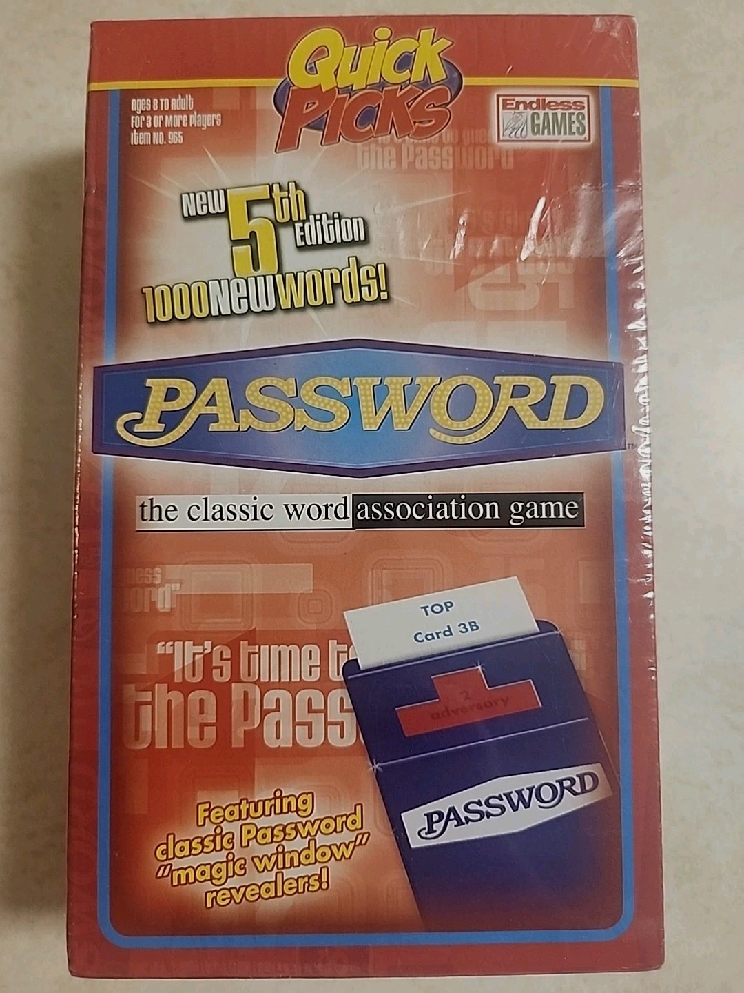 PASSWORD Endless Games 2008 Quick Picks 5th Edition — New in Box
