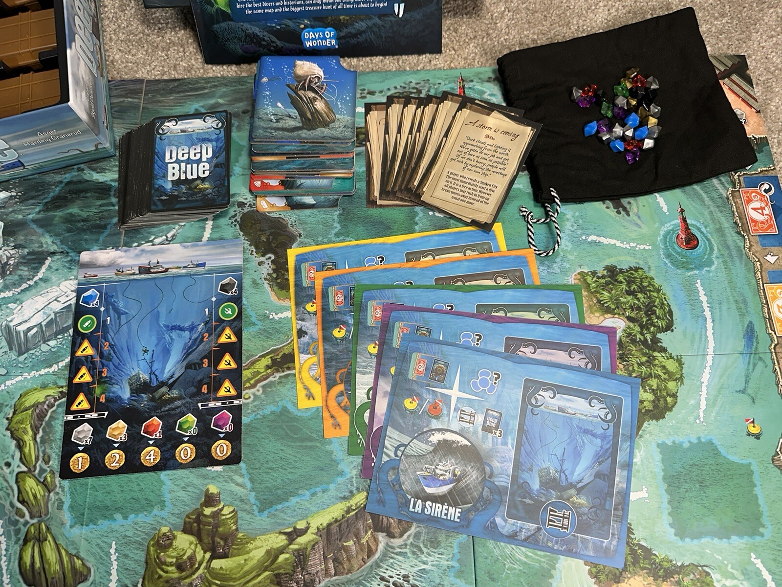 2019 Deep Blue Board Game Days of Wonder Asger Harding Granerud *100% Complete*