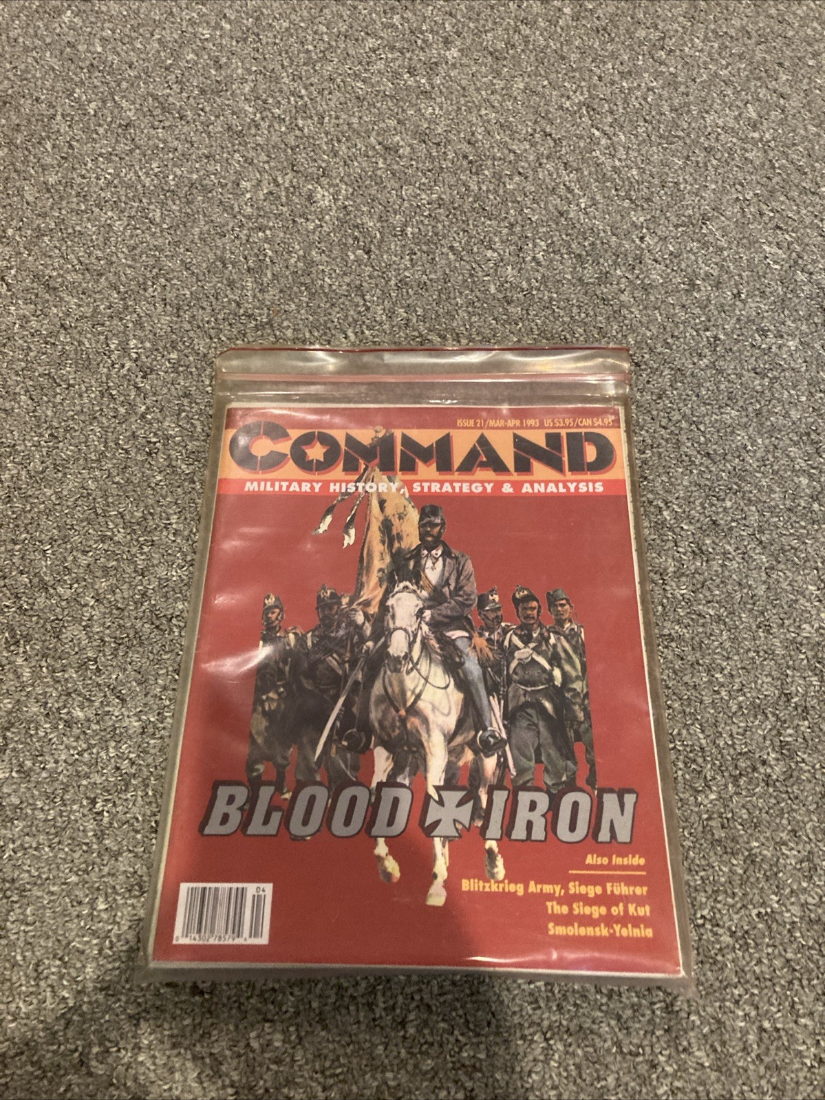 Command Magazine #21 with game: Blood – Iron – Austro-Prussian War. Punched.