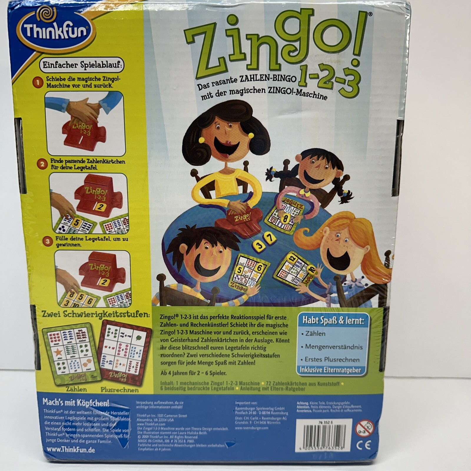 ThinkFun Zingo 76352 1-2-3 The Fast Number Bingo from 4 Years