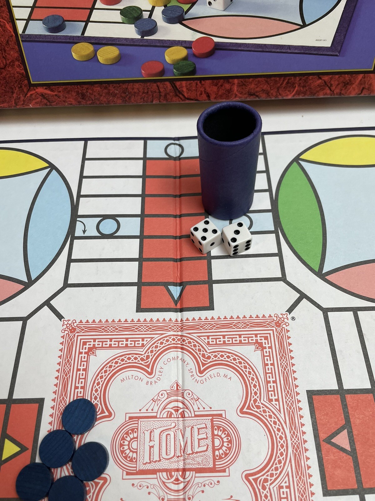 Vintage 1989 Milton Bradley Parcheesi Board Game Complete