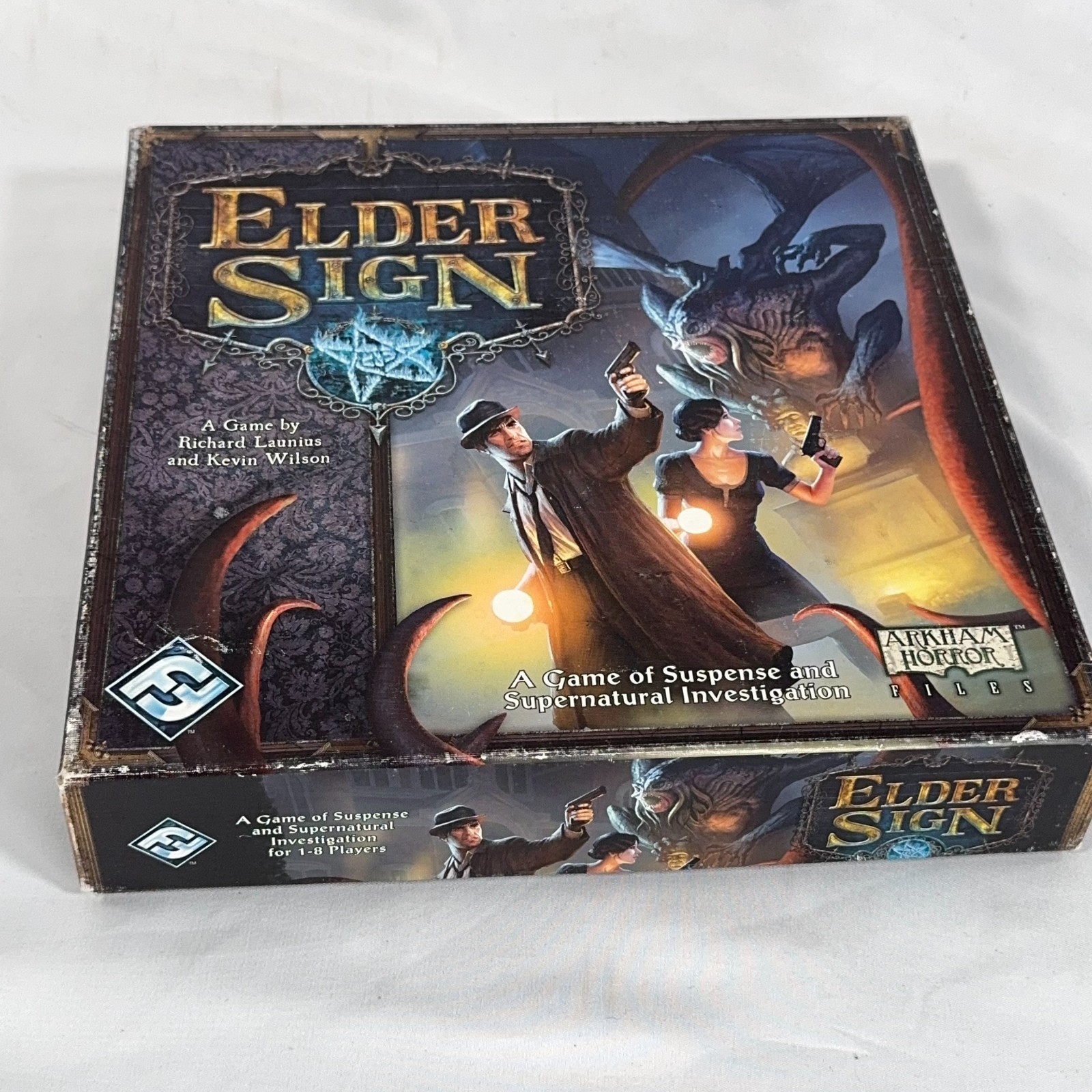 Elder Sign Board Game Fantasy Flight Arkham Horror Files Complete 2011 Used