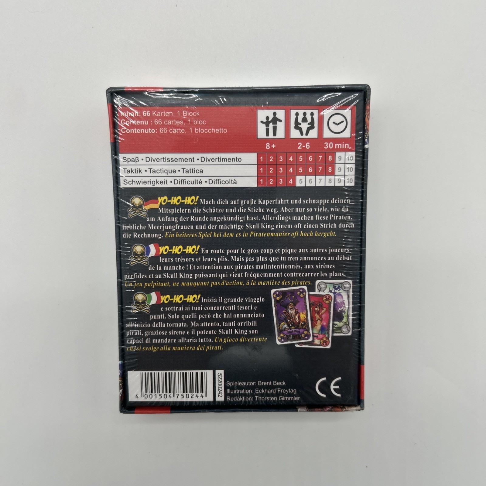 Schmidt Spiele Card Game Brent Beck German 0Skull King Box 75024 (New)