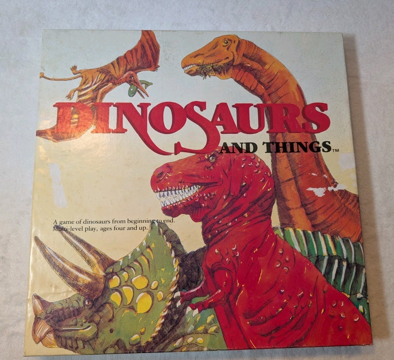 Vintage Dinosaurs and Things Puzzle Board Game 1986 Aristoplay – COMPLETE Rare