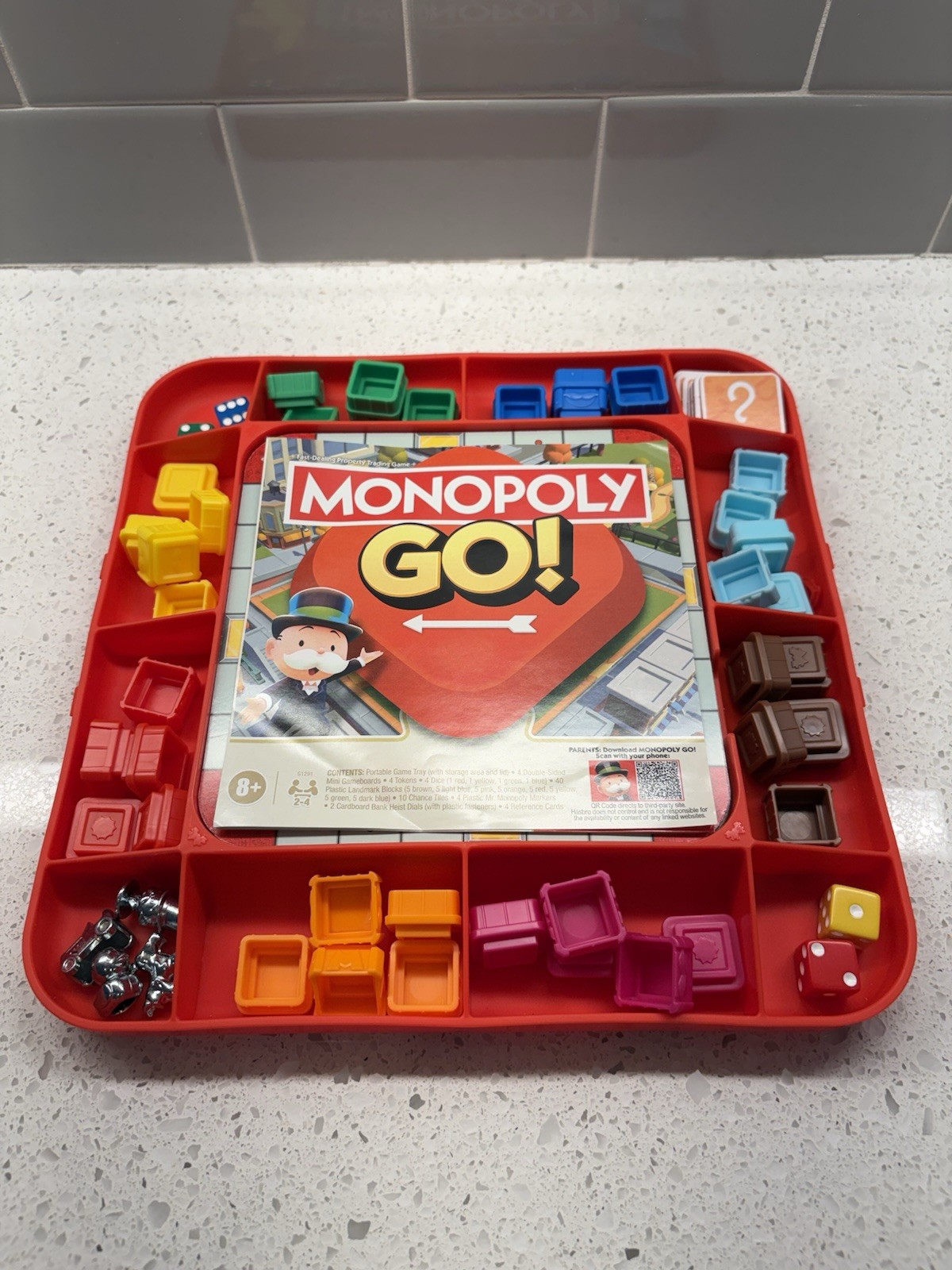 Monoply Grab & Go Travel Version Hasbro Board Game Pocket Travel Size