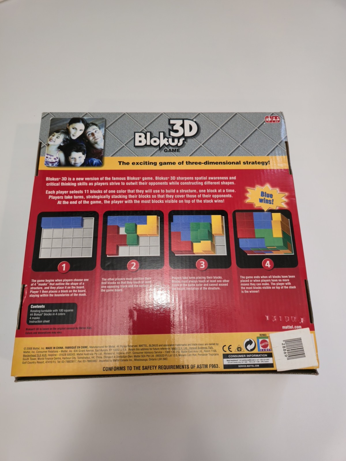 Blokus 3D Block Building Strategy Board Game 2008 Mattel NEW Factory SEALED