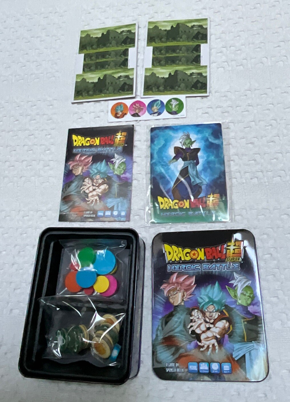 Dragon Ball Z Super Heroic Battle Game DBZ Anime in Metal Tin New In Box