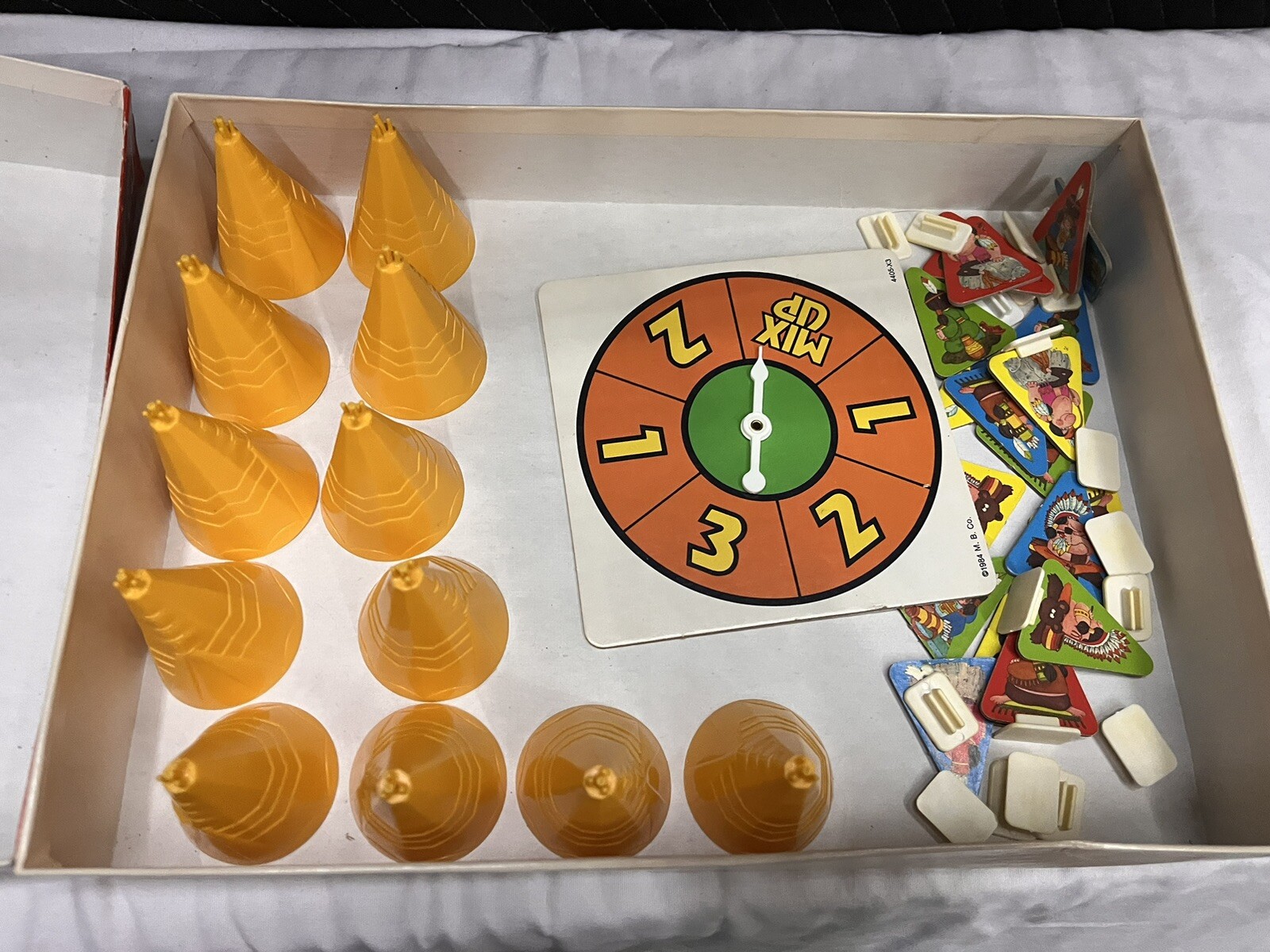 Memory Game Twelve Teepees by Milton Bradley Vtg Visual Recall Indians TPs