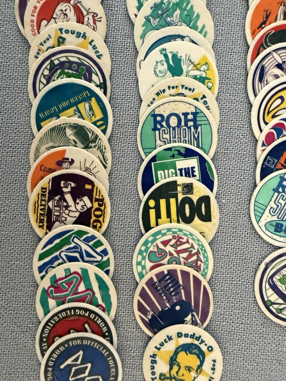 World POG Federation~95+ Original Pogs~Matte Finish Milk Caps~Little Tab~Staple