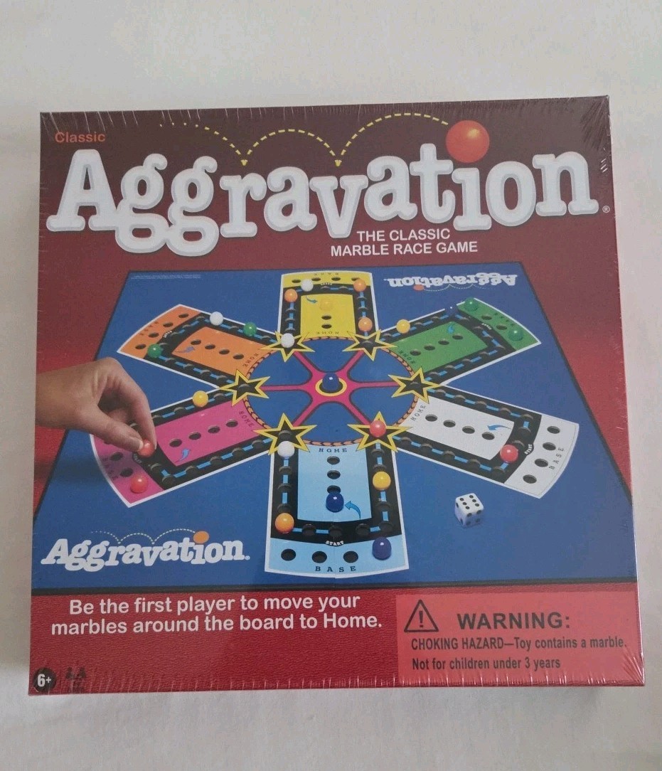 Aggravation Marble Board Game Family Game Night Retro Classic Kids 6+ Brand New