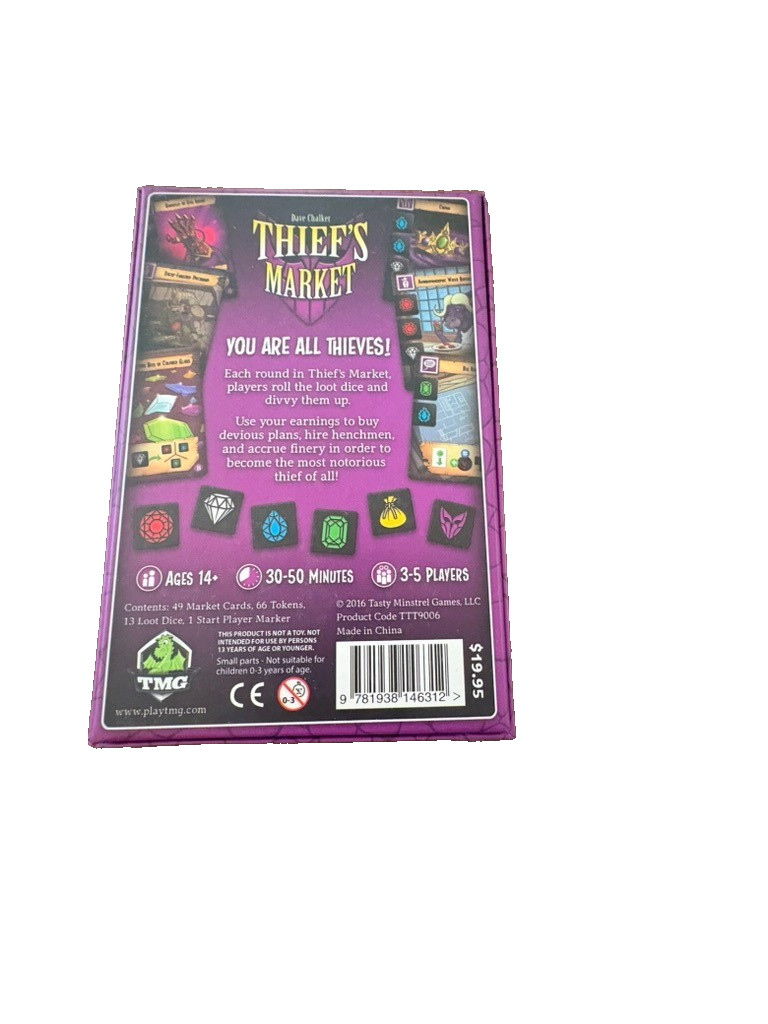 Thief’s Market TMG Board Game 2016 Dave Chalker Complete Excellent Condition