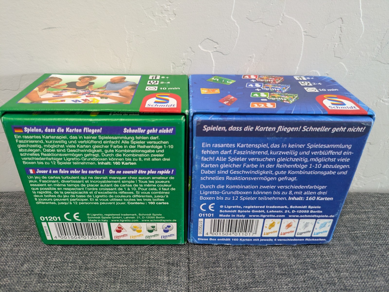 Ligretto Green & Blue Card Game Sets — Schmidt Spiele — Free Shipping!!