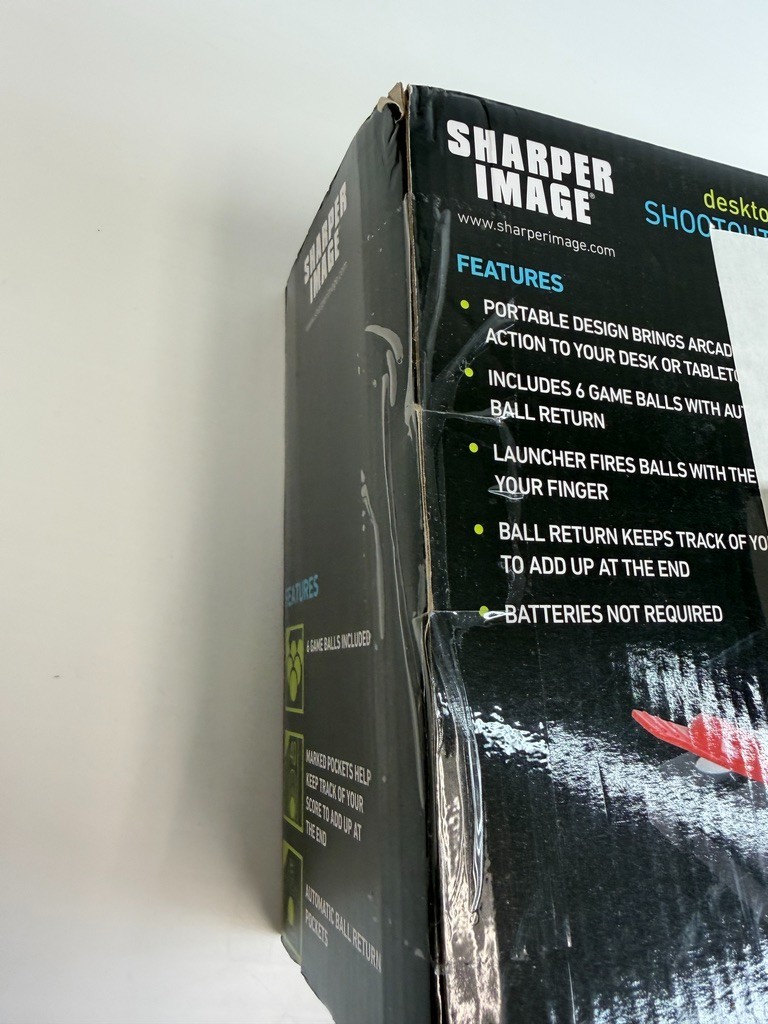 Sharper Image Desktop Arcade Shootout Challenge Game Play Collect Work Party Ni