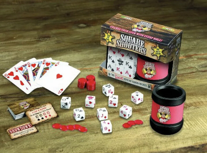 Square Shooters Deluxe – The First Deck of Cards on Dice Game by Heartland – NEW