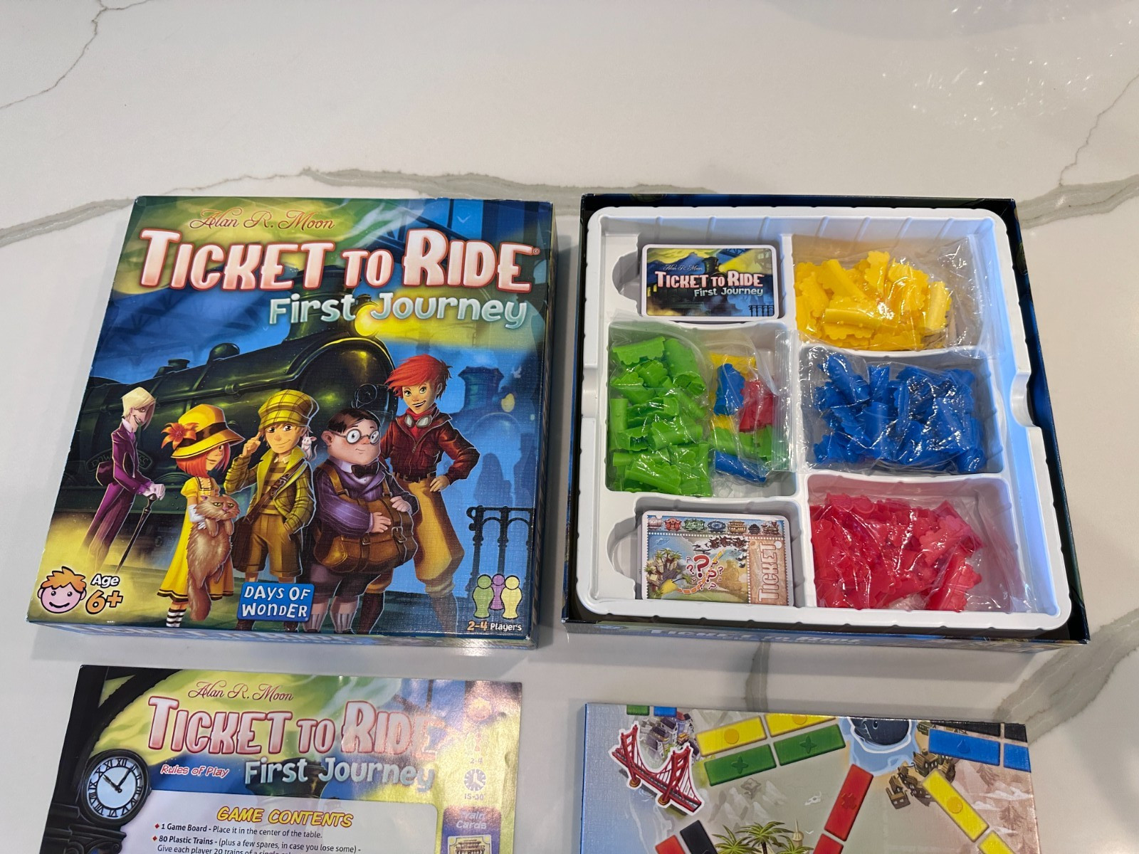 Ticket to Ride First Journey Board Game, Days of Wonder Complete