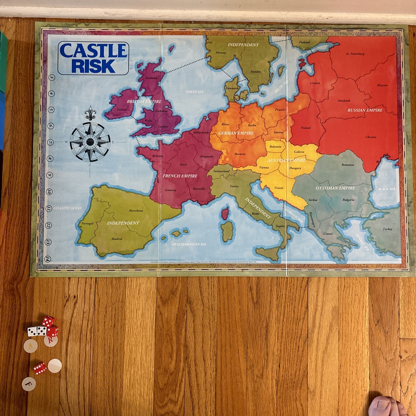 1990 Risk and Castle Risk Board Game Vintage Parker Brothers -great Condition!!