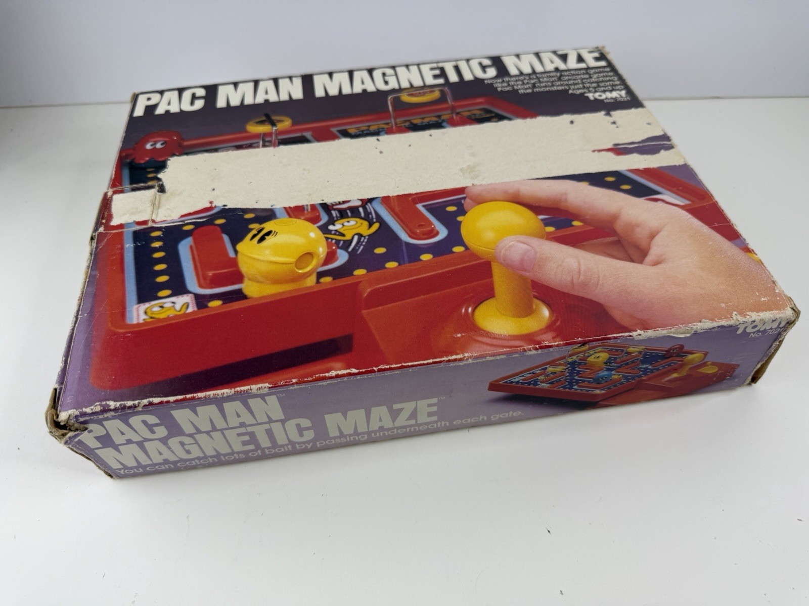 Vintage Pac-Man Magnetic Maze Game Tomy 1982 No. 7021 Incomplete w/Original Box