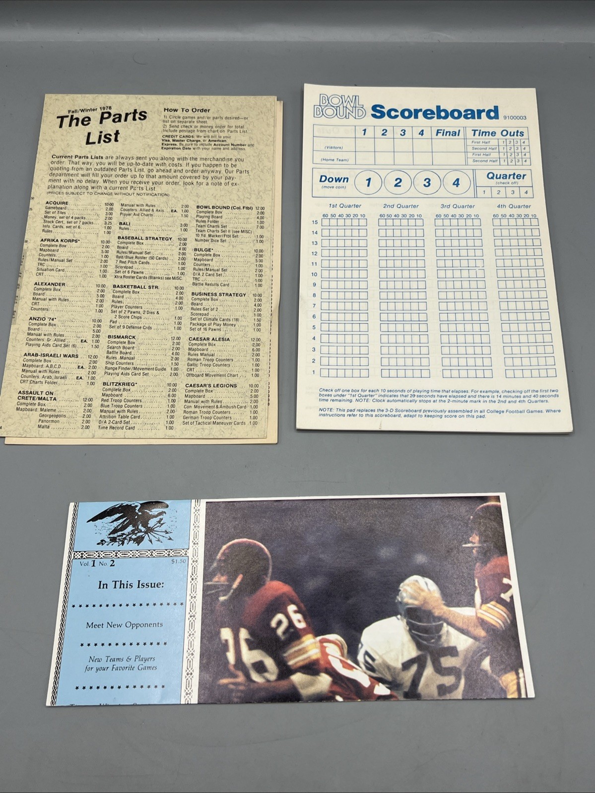 Sports Illustrated Bowl Bound 100% COMPLETE Avalon Hill 1978 College Football