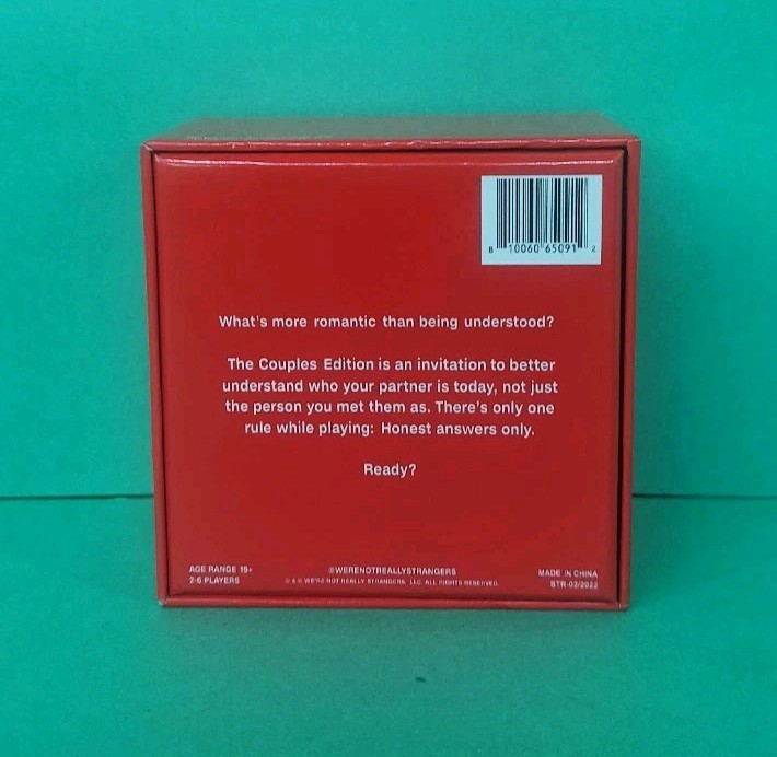 We’re Not Really Strangers Game Couples Edition – New Sealed Cards Damaged Box