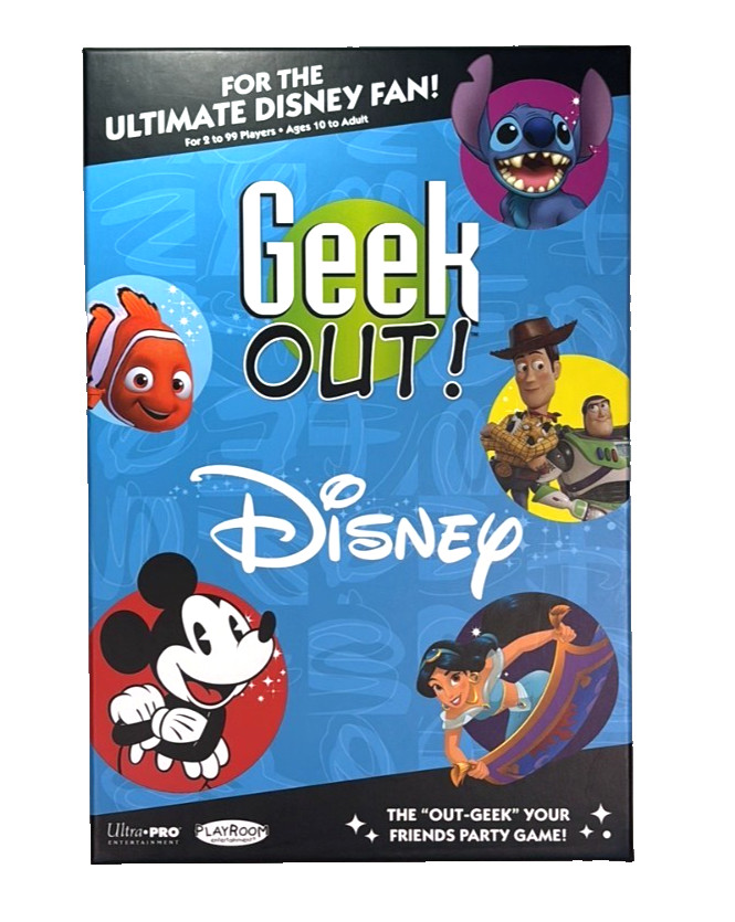 Disney Geek Out Trivia Game Complete Family Party Board Game USAOPOLY EUC