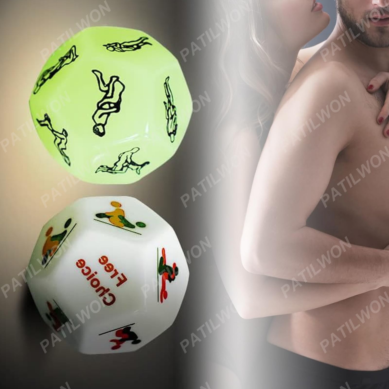 6 PCS Sex Dice Positions Sex Game Toys, Glow Dice for Date Night, Romantic A…