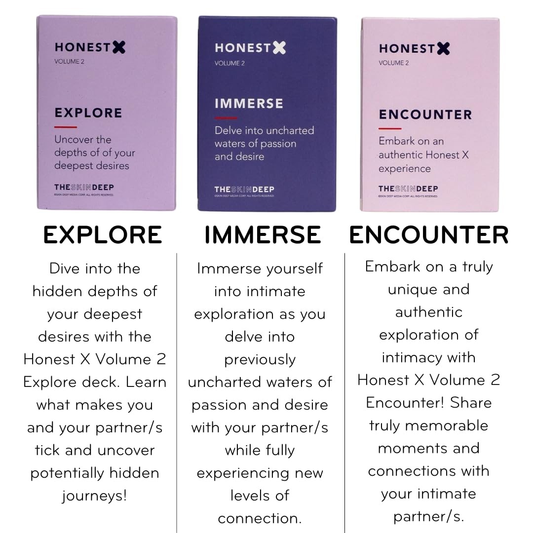 Honest X Intimacy Card Game (3 Decks) – Couples Games for Adults to Explore I…