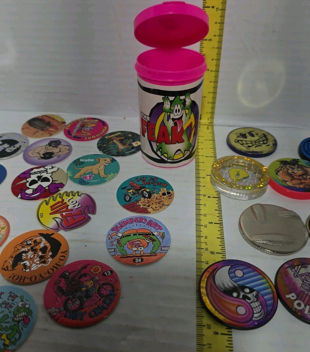 Lot Pogs Slammers! 1990s Retro Nostalgia! Mixed Branded & Unbranded Metal