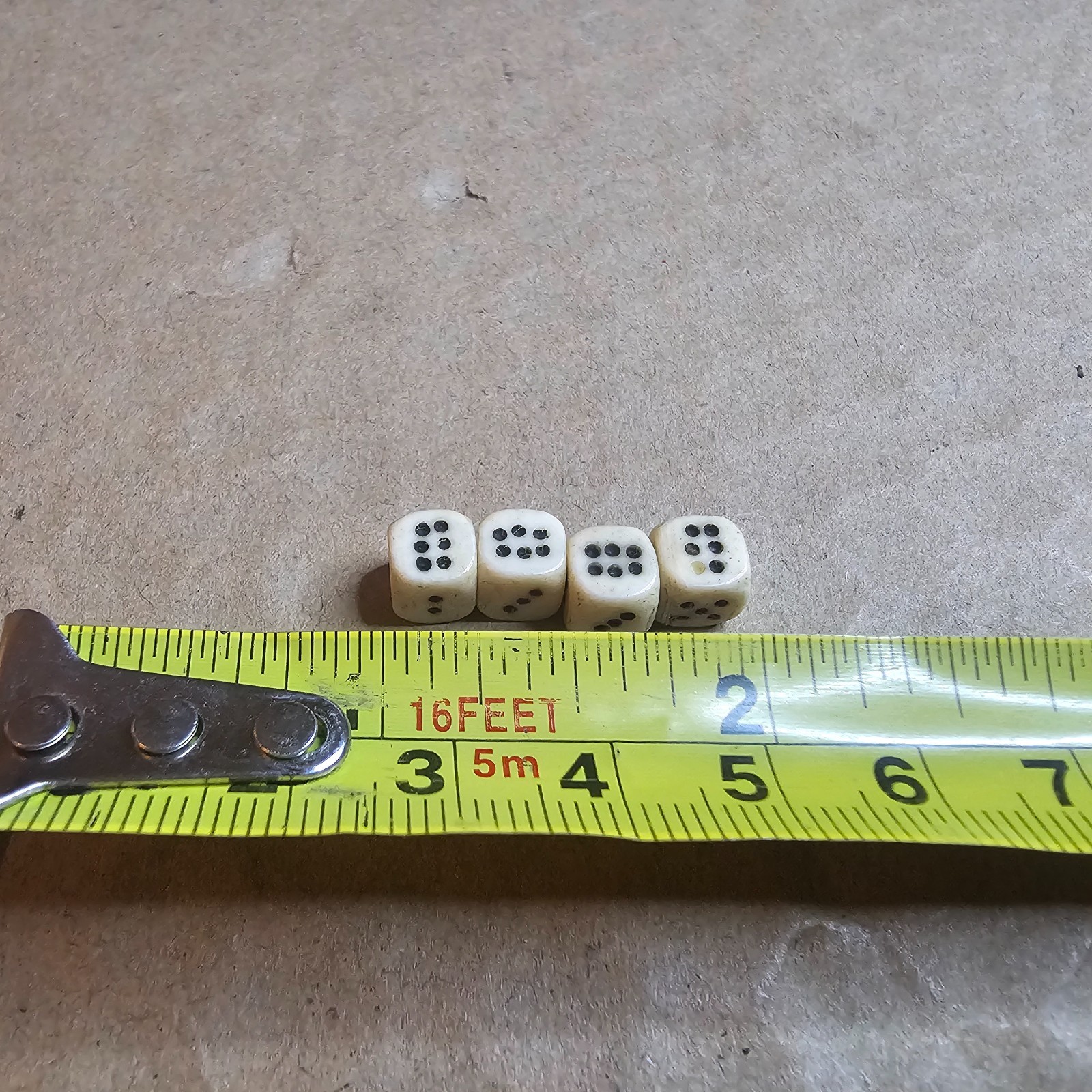 ~4~ 1920-30s MAH-JONG BONE or ?? VERY SMALL DICE MINI MINIATURE MA JONGG MAHJONG