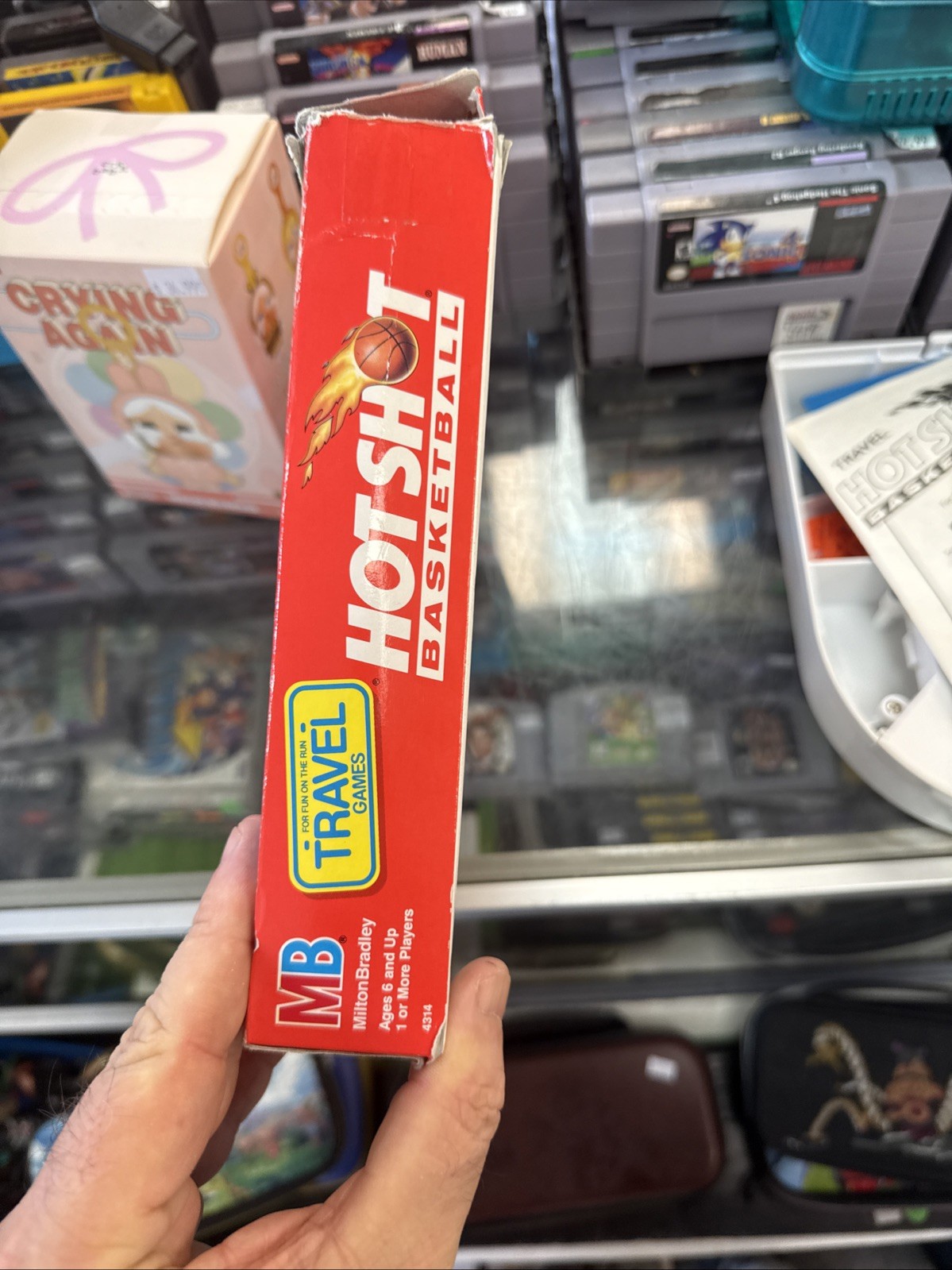 Vintage 1992 Milton Bradley Travel Hot Shot Basketball Game w/ Box – Works!