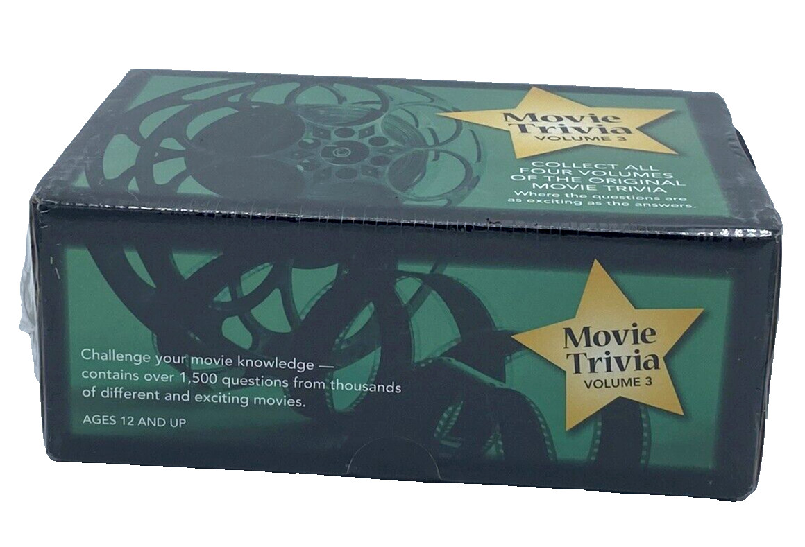 Movie Trivia Volume 3 Over 1500 Questions MX-003 Ages 12 and Up Brand New Sealed