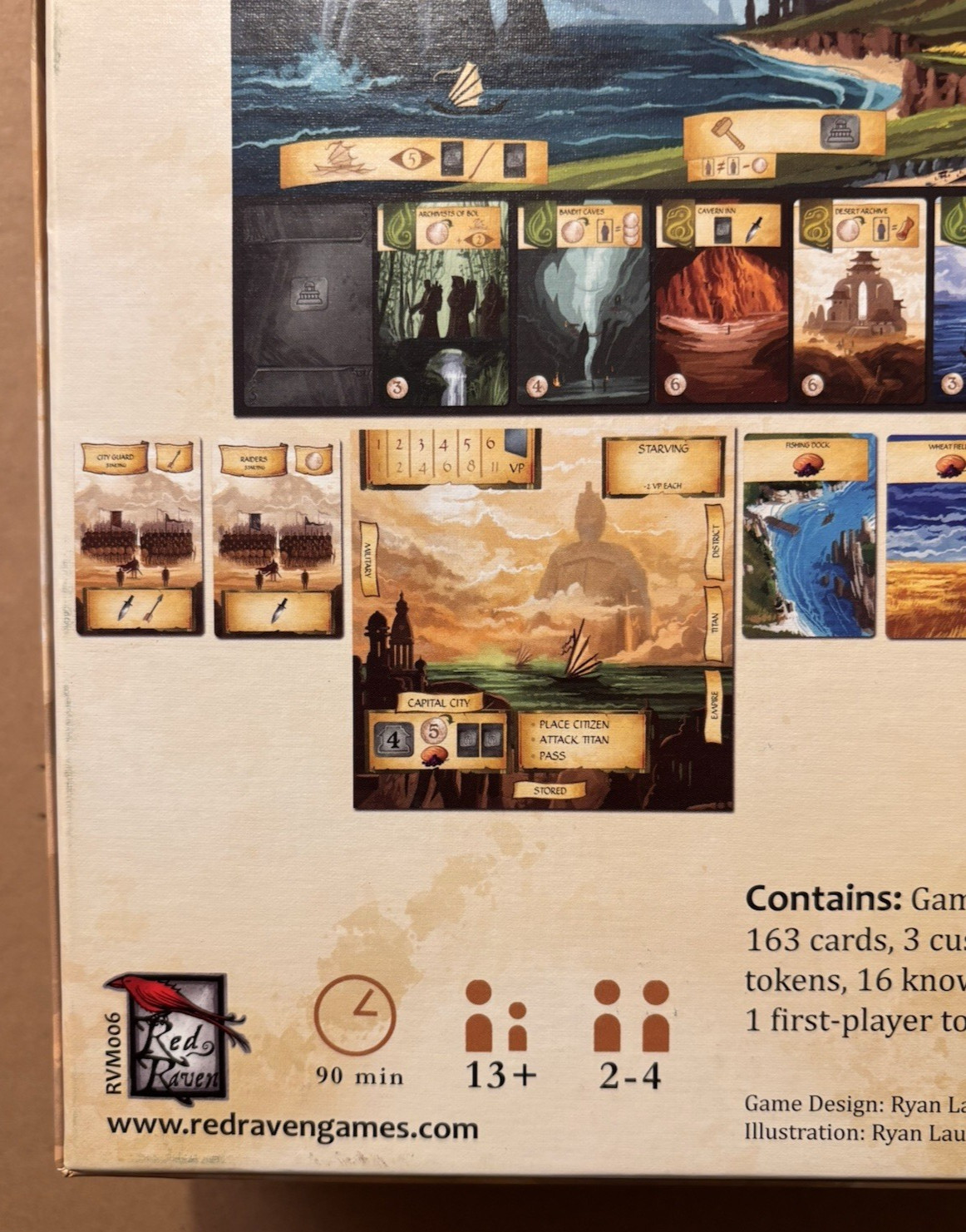 2014 Red Raven Games The Ancient World Board Game – Complete – Made in Germany