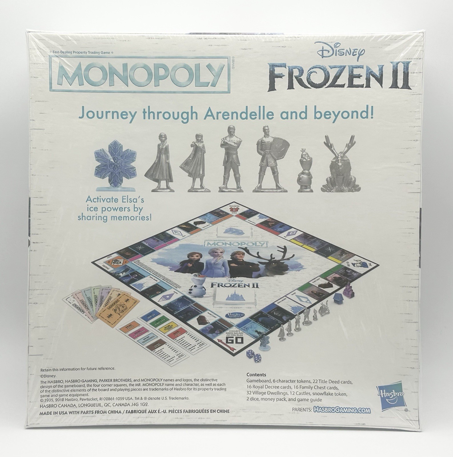 Parker Brothers Disney Frozen II Monopoly Board Game – Ages 8+ New Sealed