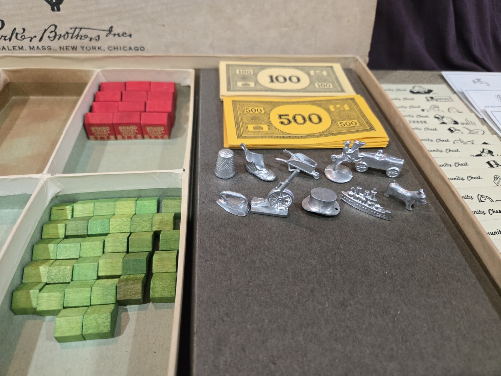 vintage 1950s monopoly board game parker brothers