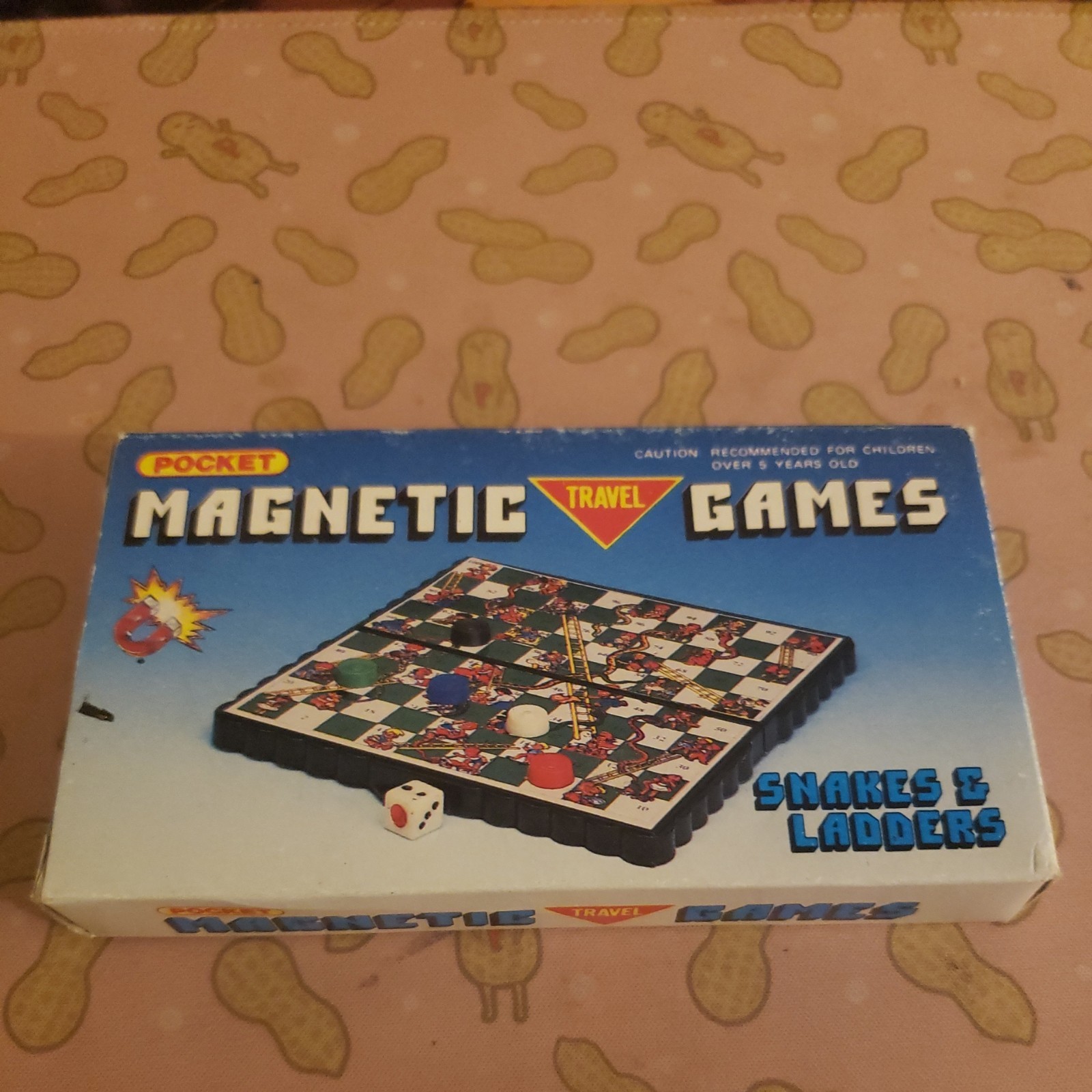 Pocket Mini Magnetic Travel Game Travel Snakes & Ladders Pocket Game Vintage Box