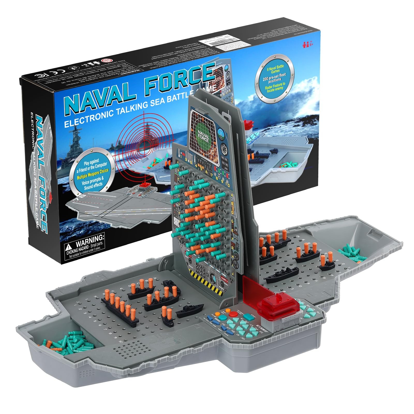 Talking Sea Battle Board Game with Light and Sound Effects, Electronic Naval …