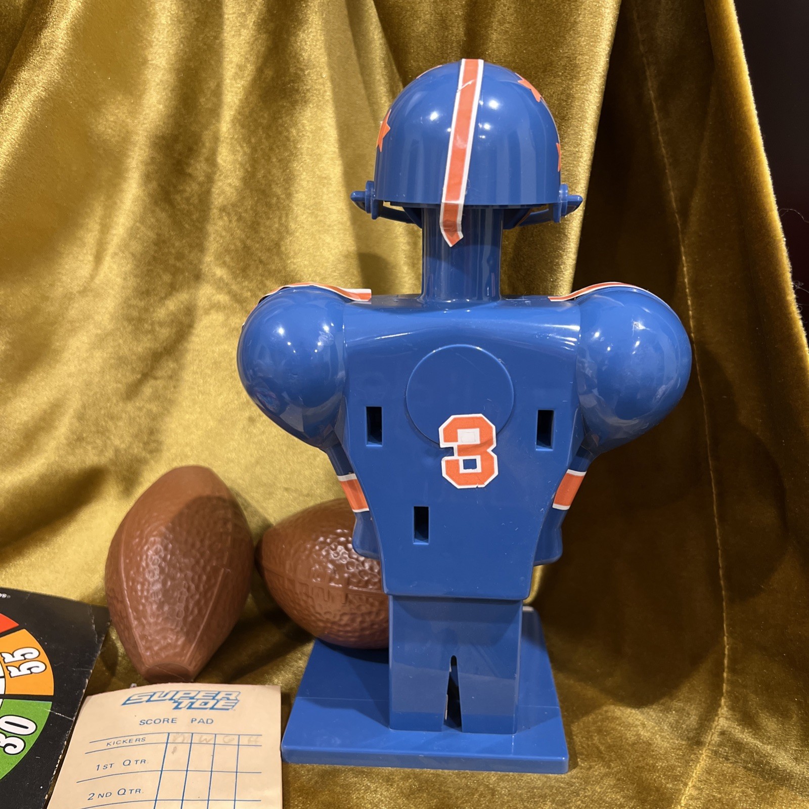 1975 Schaper SUPER TOE “Super Jock” Football Field Goal Kicking Game Pieces