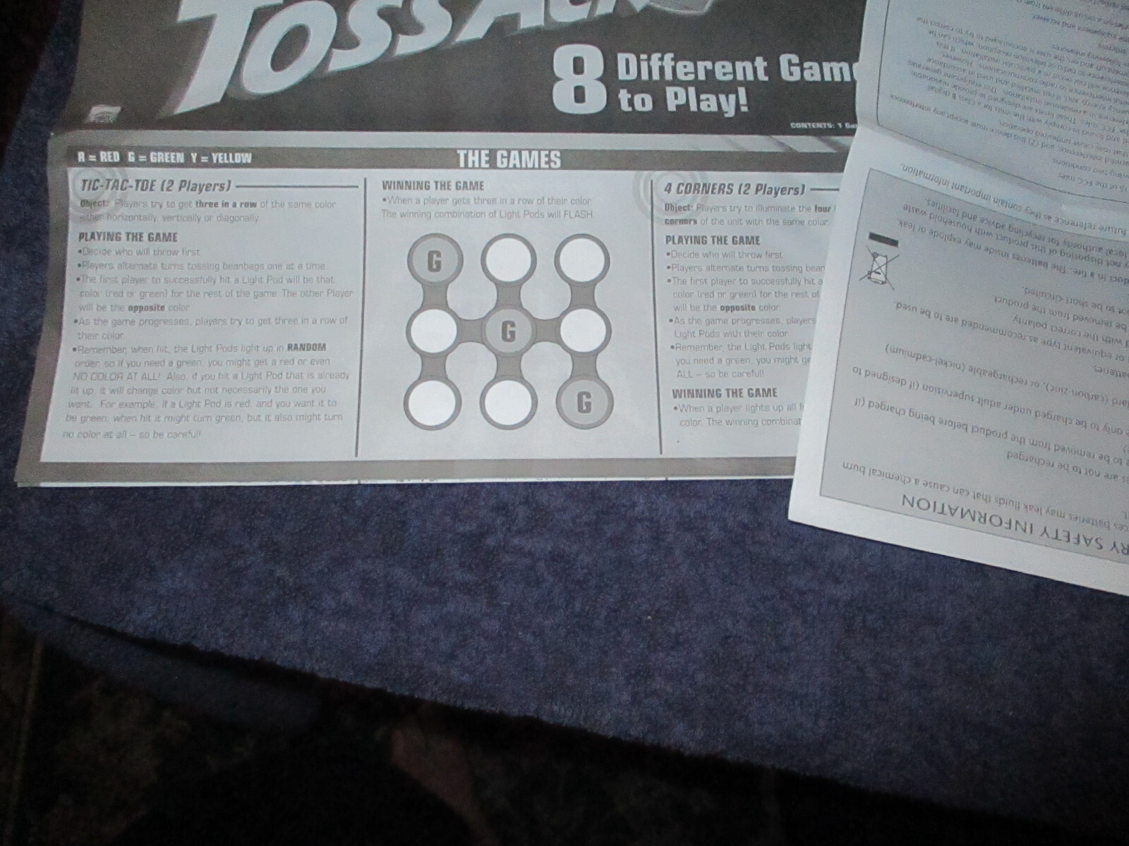 Mattel Electronic Toss Across with Lights & Sounds Family Game 2008 in Orig Box
