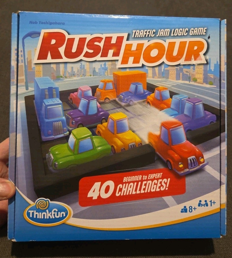 ThinkFun Rush Hour Traffic Jam Logic Game – Engaging STEM Toy for Kids Age 8 and
